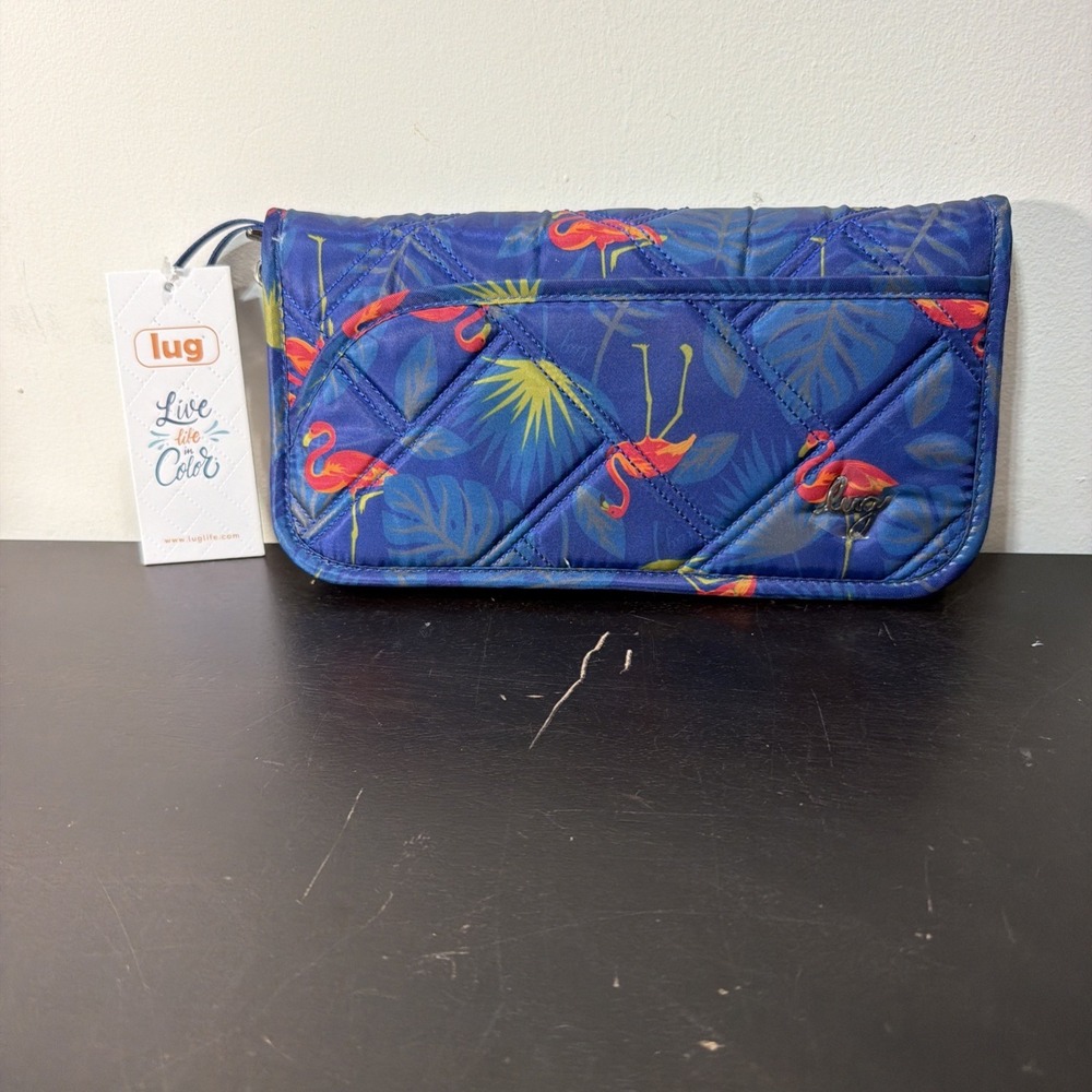 Lug Tango Zip SE RFID Wallet Tropical Flamingo Travel Passport Notes Organizer